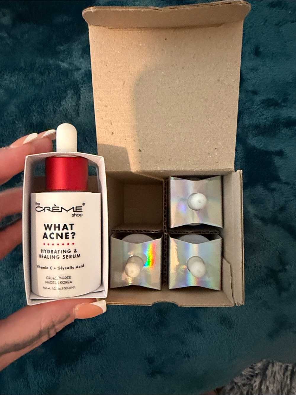 The Crème Shop What Acne? Hydrating & Healing Serum - White with Red Cap x 4